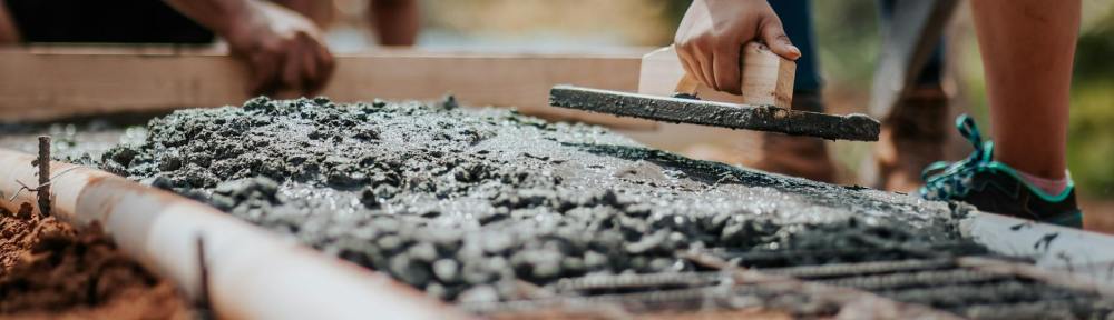 selective focus photography cement