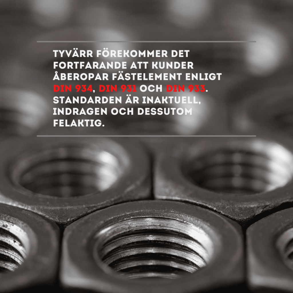 Farliga skruvar och muttrar